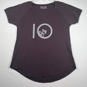 TenTree Organic‎ Cotton T-Shirt Short Sleeve Casual Top Brown Tee Women's Large